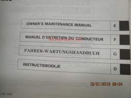 Honda CR80R 1991 owner´s maintenance manual -omistajan huolto-ohjekirja