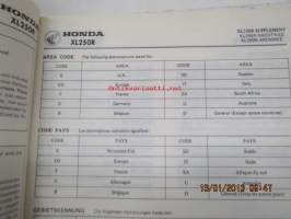 Honda XL250R Shop Manual -korjaamo-ohjekirja