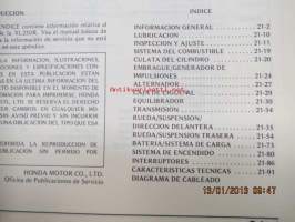 Honda XL250R Shop Manual -korjaamo-ohjekirja
