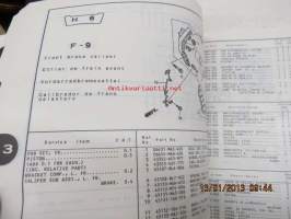 Honda VT750C v,w, VT750C2v,w Parts Catalogue -varaosaluettelo -korjaamokirja