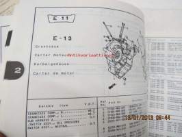 Honda VT750C v,w, VT750C2v,w Parts Catalogue -varaosaluettelo -korjaamokirja