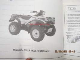 Honda TRX450Sw (Fourtrax Foreman S), TRX450ESw (Fourtrax Foreman ES) Parts Catalogue -varaosaluettelo