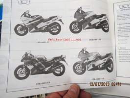 Honda CBR1000Fp,r,s,t,v Parts Catalogue -varaosaluettelo