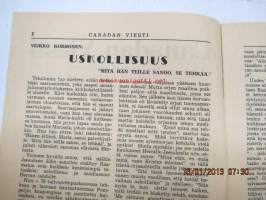 Canadan Viesti - hengellinen kuukausijulkaisu suomalaisille kodeille 1955