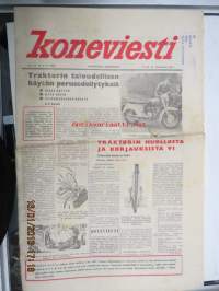 Koneviesti 1957 nr 11, 5.6.1957 sis. mm. seur. artikkelit / kuvat / mainokset; Traktorin taloudellinen käyttö, Traktorin huollosta ja korjauksista, Puuputkien