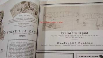 Suomen Kuvalehti 1926 nr 1, Bolanderin kravatti, Sakari Pälsi, Alma Fohström, Lallukka: Taiteilijain talo.