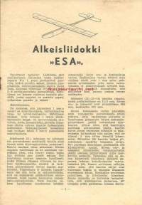 Alkeisliidokki &quot;ESA&quot; rakennusohje 1945  , samma på svenska