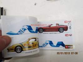 Bburago - Burago 2001 -pienoismalliautojen tuoteluettelo