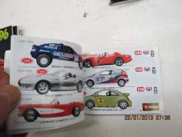 Bburago - Burago 2001 -pienoismalliautojen tuoteluettelo