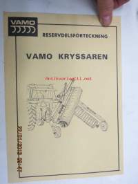 Vamo kryssaren reservdelsförteckning -varaosaluettelo