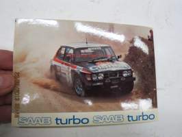 Saab Turbo / Stig Blomqvist-Björn Cederberg, Costa Smeralda Rally 1980 -tarrapostikortti