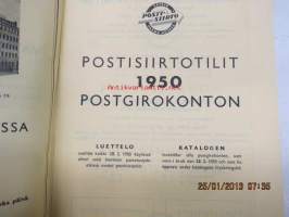 Postisiirtotilit 1950 Postgirokonton