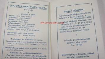 Suomalainen Pursi-Seura Helsinki 1930 ja kesäohjelma