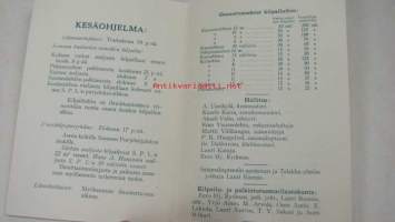Merenkävijät 1930 kesäohjelma
