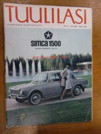 Tuulilasi 1966 / 4 Kannessa Simca 1500. Venemoottorikatsaus.