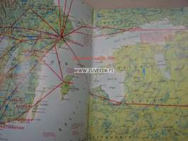 Scandinavian Airlines Route Maps Europe and Middle East -reittikartta