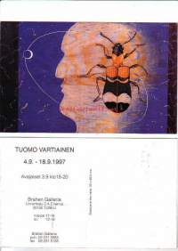 Näyttelykortti Tuomo Vartiainen 4.9.-18-9.1997 Brahen Galleria