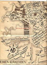 Suomen Kuvalehden Olympiakartta, liite numeroon 28/12.7.1952 kartta