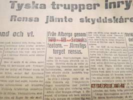 Hufvudstadsbladet Extranumer Lördagen den 13 april 1918 + Söndagen 14 april + Måndagen 15 april + Tisdagen 16 april -Helsingin takaisinvaltauksen ja saks.