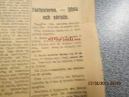 Hufvudstadsbladet Extranumer Lördagen den 13 april 1918 + Söndagen 14 april + Måndagen 15 april + Tisdagen 16 april -Helsingin takaisinvaltauksen ja saks.