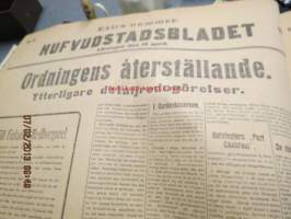 Hufvudstadsbladet Extranumer Lördagen den 13 april 1918 + Söndagen 14 april + Måndagen 15 april + Tisdagen 16 april -Helsingin takaisinvaltauksen ja saks.