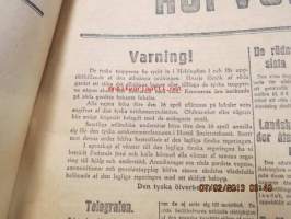 Hufvudstadsbladet Extranumer Lördagen den 13 april 1918 + Söndagen 14 april + Måndagen 15 april + Tisdagen 16 april -Helsingin takaisinvaltauksen ja saks.