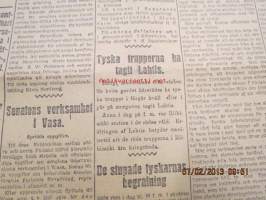 Hufvudstadsbladet Extranumer Lördagen den 13 april 1918 + Söndagen 14 april + Måndagen 15 april + Tisdagen 16 april -Helsingin takaisinvaltauksen ja saks.