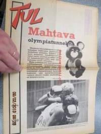 TUL 1980 nr 16 -lehti, kansikuvassa Miska  Olympia Moskova 1980 maskotti