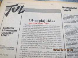 TUL 1980 nr 16 -lehti, kansikuvassa Miska  Olympia Moskova 1980 maskotti