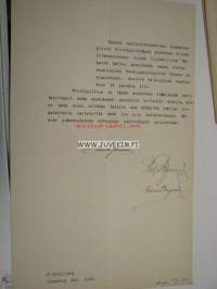Herbert Emerik Aalto -Suomen Valtion Rautatiet, anomus sivutoimeen 1913