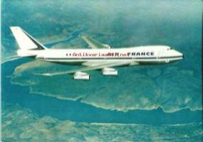 Boeing 747   - kulkenut nyrkkipostissa postikortti