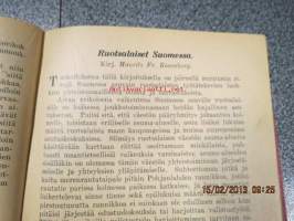 Punainen Kalenteri 1930 sis. mm. artikkelit; Simo Hurtta ja ihmissyöntiä Suomessa, Kanadan siirtolaiselämää, Töllinmies Amerikassa, Kaniininhoidosta, Ay-liike