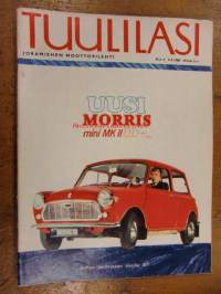 Tuulilasi 1968 / 4 koeajo BMW 1600,Kansik,Uusi Morris mini mk II 1000