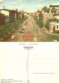 Helsinki, Mannerheimintie ,  paikkakuntakortti, postikortti, kulkematon
