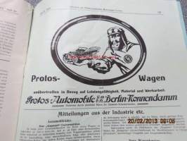Automobil-Rundschau - Zeitschrift des Mitteleuropäischen Motorwagen-Vereins, Mitte Dezember 1913 -varhainen autolehti