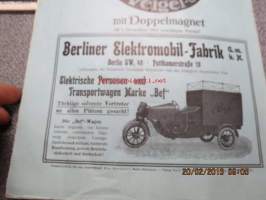 Automobil-Rundschau - Zeitschrift des Mitteleuropäischen Motorwagen-Vereins, Mitte Dezember 1913 -varhainen autolehti