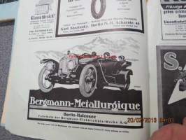 Automobil-Rundschau - Zeitschrift des Mitteleuropäischen Motorwagen-Vereins, Mitte November 1913 -varhainen autolehti