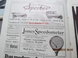 Automobil-Rundschau - Zeitschrift des Mitteleuropäischen Motorwagen-Vereins, Ende Oktober 1913 -varhainen autolehti