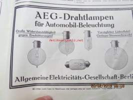 Automobil-Rundschau - Zeitschrift des Mitteleuropäischen Motorwagen-Vereins, Ende Oktober 1913 -varhainen autolehti