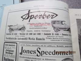 Automobil-Rundschau - Zeitschrift des Mitteleuropäischen Motorwagen-Vereins, Ende September 1913 -varhainen autolehti