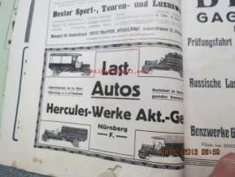 Automobil und Flugzeugtechnische Zeitschrift Der Motorwagen 20. Novembewr 1912 -varhainen saksalainen autolehti