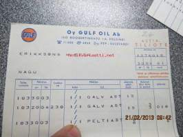 Oy Gulf Oil Ab -astiatiliote 30.4.1961