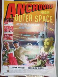 Anchovies from outer space -fiktiivinen Bonk-elokuva, juliste / -fictituous Bonk movie poster