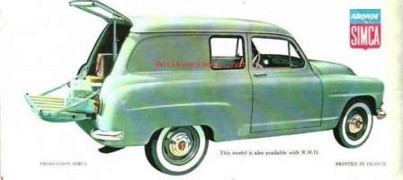 Simca Aronde Commerciale vm 1957 myyntiesite