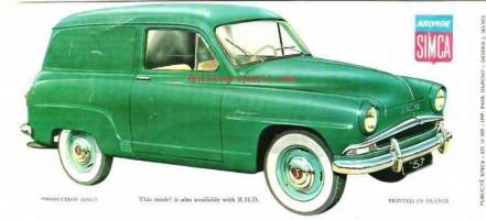 Simca Aronde Messagere vm 1957 myyntiesite