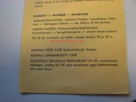 Helsinki lauttavuorot / färjturer / ferry fime-table  Kauppatori - Suomenlinnan päälaituri