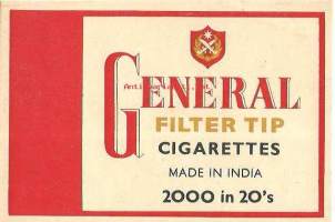 General Filter Tip Cigarettes   - tupakkaetiketti