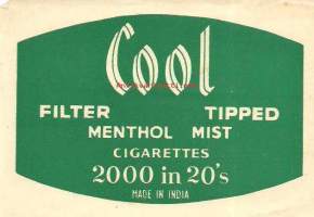 Cool filter Menthol  2000 in 20´s  - tupakkaetiketti