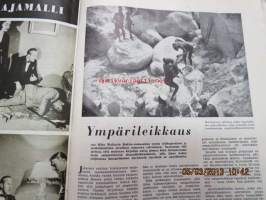 Miesten Kesken 1951 nr 5 -miehille suunnattu ajanvietelehti mm. artikkeli; Opiumsalakuljetusta kamelinvatsassa, Albert Einstein, Ympärileikkaus, Kevytmielinen