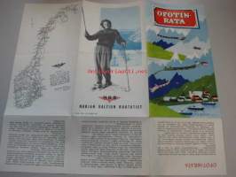 Norjan valtion rautatiet Ofortinrata 1955 -esite